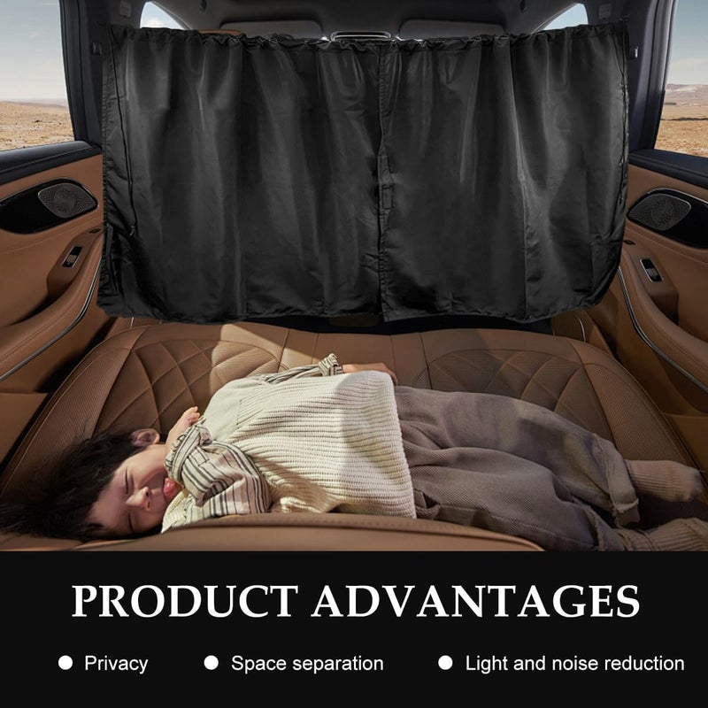 NYTKL Car Privacy Curtain, Vehicle Privacy Blackout Curtain Sun Shade Cover, Auto Sunshade Screen Cover Blocks Light for Sleeping Camping Fit Sedan SUV Truck, Car Accessories - Image 4